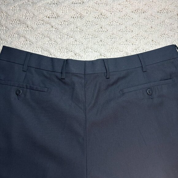 Zanella Bob Mens Blue Pure Virgin Wool Dress Pants Made in Italy Slacks 38x32 - Picture 7 of 11